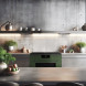 Stilste inductie fornuis met afzuiging voor open keuken Elementi di Cucina IM9034-PG-MZ-B