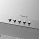 Inventum AKB6000RVS afzuigkap bedieningspaneel met vijf draaiknoppen voor snelheidsstanden en verlichting
