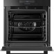 Inventum IOM6035GT geopende oven frontaal met zichtbare roosters en verwarmingselement