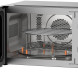 Inventum MN237CS magnetron combi geopende deur met zichtbaar interieur, draaiplateau en twee roosters