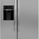 Kitchora SXS513HM 30 inbouw side-by-side koelkast vooraanzicht met twee deurmaten en geïntegreerde ijsmaker