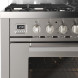 90 cm breed ILVE gasfornuis met digitale klok en soft-close ovendeur in RVS
