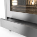 Soft-close opberglade onder de oven van ILVE L096WSCM3/SS RVS gasfornuis