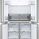 LG GMBS30SDPY French Door koelkast geopend met lege schappen en bovendelen vriesvakken
