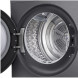 LG RHX5009TBB droger geopende deur met zicht op trommel en condensruiten