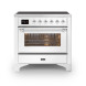 Ilve MI09NE3/WH fornuis inductie wit - 90 cm. breed