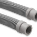 Miele 01545806 afvoerslang detailweergave aansluitingen en ribbelstructuur