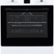 Pelgrim FI560WIT vrijstaande oven vooraanzicht geopende deur met zichtbaar interieur en roosters