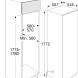 Pelgrim PKD83178 inbouw-koelkast technische tekening met afmetingen en inbouwspecificaties