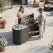 Q-boo OVO GL barbecue met buitenkeuken en spoelbak - zwart