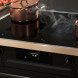 Elementi di Cucina IC9034-ZW-IX-B inductie fornuis met afzuiging - zwart - klassiek