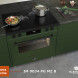 Energiezuinig fornuis met inductie kookzones en afzuiging Elementi di Cucina
