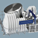 De onderkorf van de Siemens SN636X10IE is uitgevoerd met een bestekmand en is flexibel in te delen