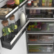 Siemens KS36NEWCM koelkast detail HyperFresh-lades met groenten vlees en deurrekken met karaffen