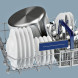De onderkorf van de Siemens SN236I00JE rvs-look vaatwasser