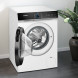 Siemens WG66B2ABNL wasmachine in interieur met geopende deur en wascyclus zichtbaar
