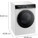 Siemens WG66B2ABNL wasmachine afmetingen en dimenisionering technische weergave