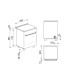 Smeg C6IPBLT2 fornuis technische dimensioontekening met afmetingen en aansluitingen