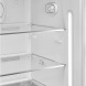 Smeg FAB28REGM6 koelkast deurdetail met twee chromen handgrepen en ventilatiesleuven