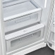 Smeg FAB28RWHM6 koelkast onderkant geopend kastjes met handvaten zichtbaar