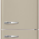 Smeg FAB32RMLM6 retro koelkast vooraanzicht taupe kleur met chromen handvaten