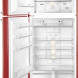 Het interieur van de Smeg FAB50LRD koelkast rood