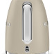 Smeg KLF03MLMEU waterkoker crèmekleurig linkerzijaanzicht met handvat