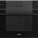 Smeg SO4102S3B combi-stoomoven, zwart, frontaanzicht met bedieningspaneel en display