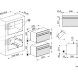 Smeg SO4102S3B combi-stoomoven, technische installatietekening dubbele bakplaten