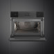 Smeg SO4102S3B combi-stoomoven, geopende deur met lege bakplaat en rooster zichtbaar