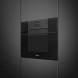 Smeg SO4102S3B combi-stoomoven, zwart, frontaanzicht gesloten in keuken