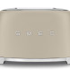 Smeg TSF01MLMEU broodrooster beige vooraanzicht met bedieningsknoppen en kantelgreep