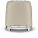 Smeg TSF01MLMEU broodrooster beige achterkant met witte voetjes