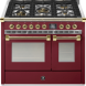 Steel Ascot AQ10SF-4M BR gas fornuis - 100 cm - combi-stoomoven - Bordeaux
