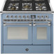 Steel Ascot AQ10SF-4M CE gas fornuis - 100 cm - combi-stoomoven - Celeste