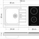 PREMIUMLINE MPM 100 zwart Stengel minikeuken - Wit