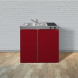 Stengel KITCHENLINE MKC 90 bordeauxrood minikeuken - Wit