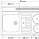 Stengel KITCHENLINE MKC 90 bordeauxrood minikeuken - Wit