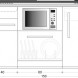 DESIGNLINE 150 cm edelstaal Stengel minikeuken - Wit