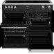 De Stoves Precision DX S1000 Ei BK zwart inductie fornuis heeft vier ovens van verschillende grootte