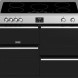 De grote ovendeuren van de Stoves Precision DX S1100Ei SS rvs inductie fornuis hebben geblindeerde ruiten