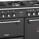Dankzij de chromen grepen krijgt de Stoves Richmond DX S900DF EU CB Ant antraciet fornuis een strak uiterlijk