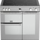 De ovenruiten van het Stoves Sterling S900 EI Deluxe rvs inductie fornuis zijn spiegelend