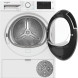 Whirlpool C WD 94M WWS BE geopende deur met zwarte greep en zichtbare trommel