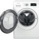 Whirlpool vrijstaande wasmachine met geopende deur en zichtbare trommel