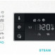 Whirlpool was/droogcombinatie detail programmadraaiknop met wasinstellingen en temperatuurkeuzes