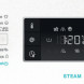 Whirlpool was-droogcombinatie draaiknop en tekstlabels voor programmaselectie detail