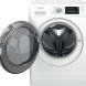 Whirlpool FFWDD 1076258 SV EE wasdroger met geopende deur en zichtbare droogtrommels en binnenwerk