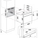 Whirlpool MBP A540 B magnetron combi, technische installatietekening met dimensies en inbouwspecificaties