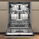 Whirlpool W7I HP40 LSC vaatwasser frontaanzicht met gesloten deur in keukensetting